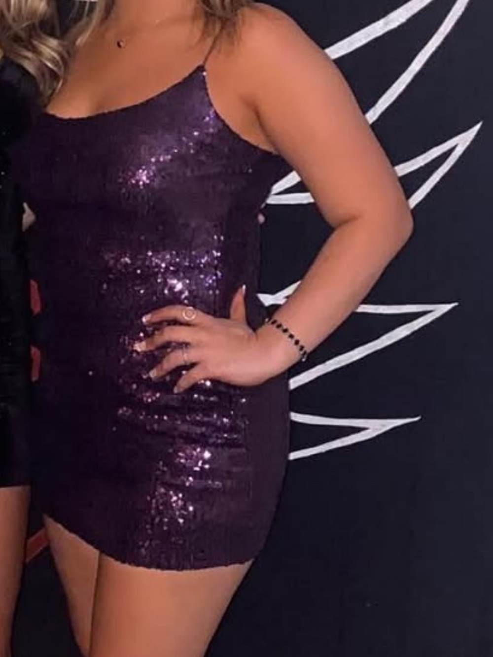 Windsor Plum Sequin Bodycon Mini Dress